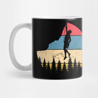 Vintage Rock Climbing T Shirt Mountain Climber Mug